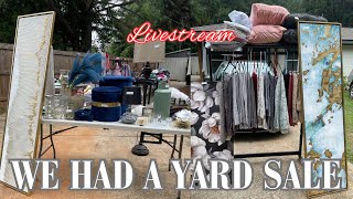 Setting up the Yard sale✨
