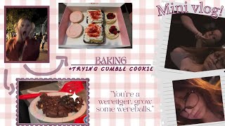 Baking+Trying Crumble Cookie| Mini vlog | Renlilynn~⭐🌀☆|