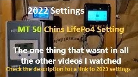 Epever MT-50 settings Chins Lithium LiFePO4 battery 2022
