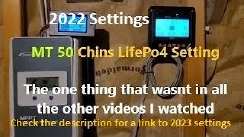 Epever MT-50 settings Chins Lithium LiFePO4 battery 2022