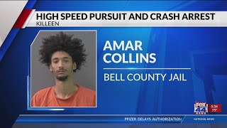 Man arrested after high speed pursuit and crash