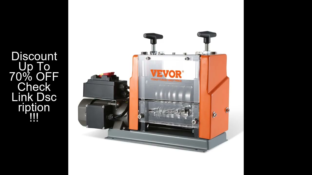 SucceBuy Electric Wire Stripping Machine 60W 1.5-25mm Visible Stripping Depth 6 Round 1 Flat Channel