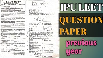 IPU LEET question paper, IPU LEET previous year question paper