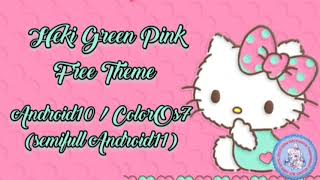 Heki Green Pink Free Theme|Android10/ColorOs7|Android11(semifull) #oppo #realme #theme screenshot 3
