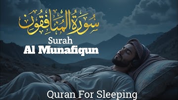 Surah Al Munafiqun | Heart Teaching Voice ❤️ | Quran For Sleeping 😴 | سورة المنافقون
