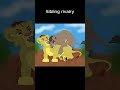 Drawing Cartoon Lions - Lion cubs play fighting - Character Art for my Animal Fantasy Story No 16