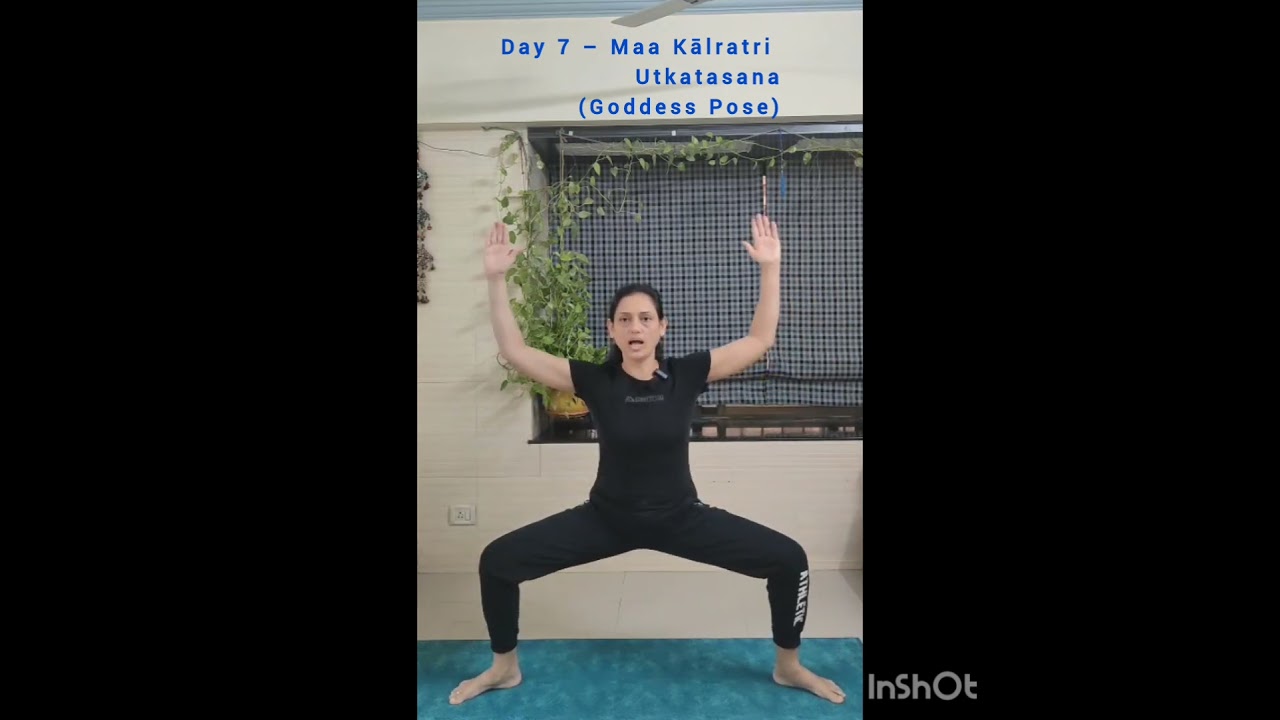 Navratri Day 7 | Maa Kalaratri | Goddess Pose (Utkata Konasana) for Power & Stability