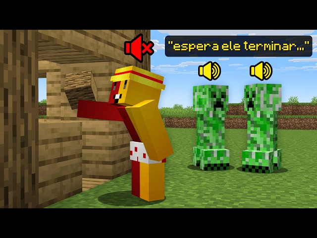 minecraft mas os MOBS TÊM VOZ (e consciência própria)