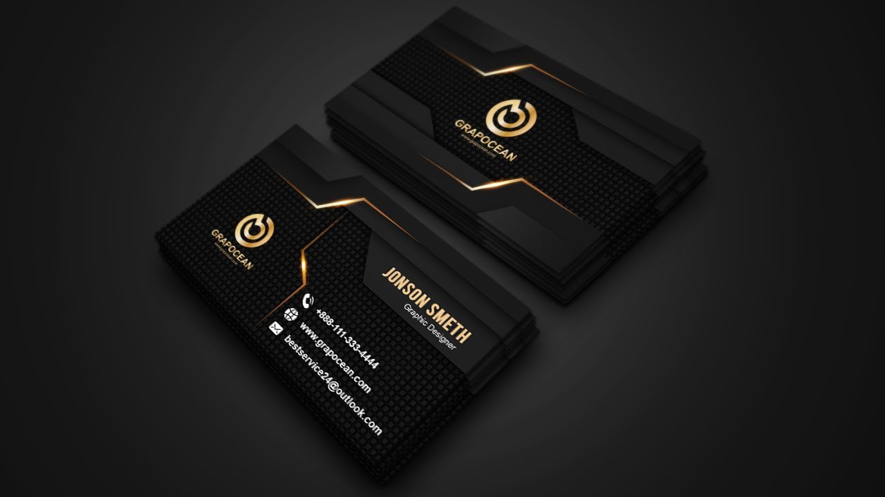 name card template psd  2022  Make a Professional Business Card Template - Photoshop Cc Tutorial