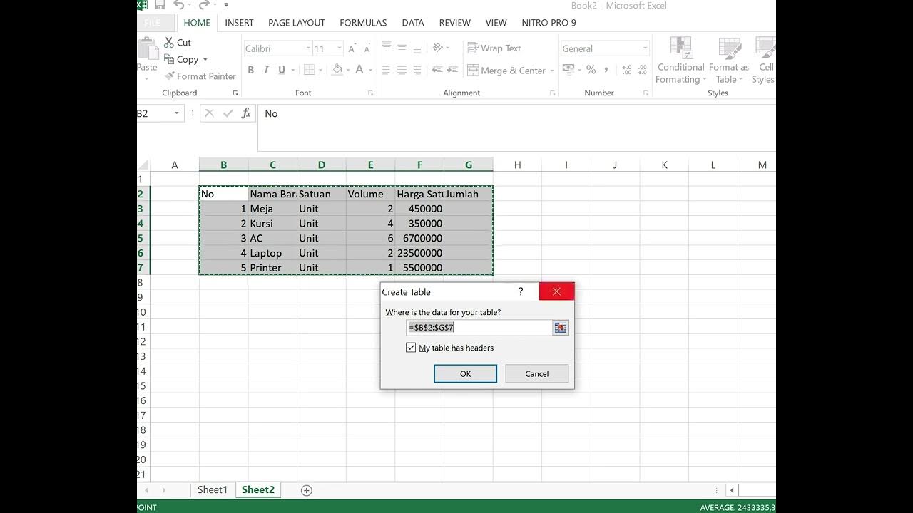 Langkah Praktis Menambah Tabel di Microsoft Excel dengan Mudah Langkah Praktis Menambah Tabel di Microsoft Excel dengan Mudah