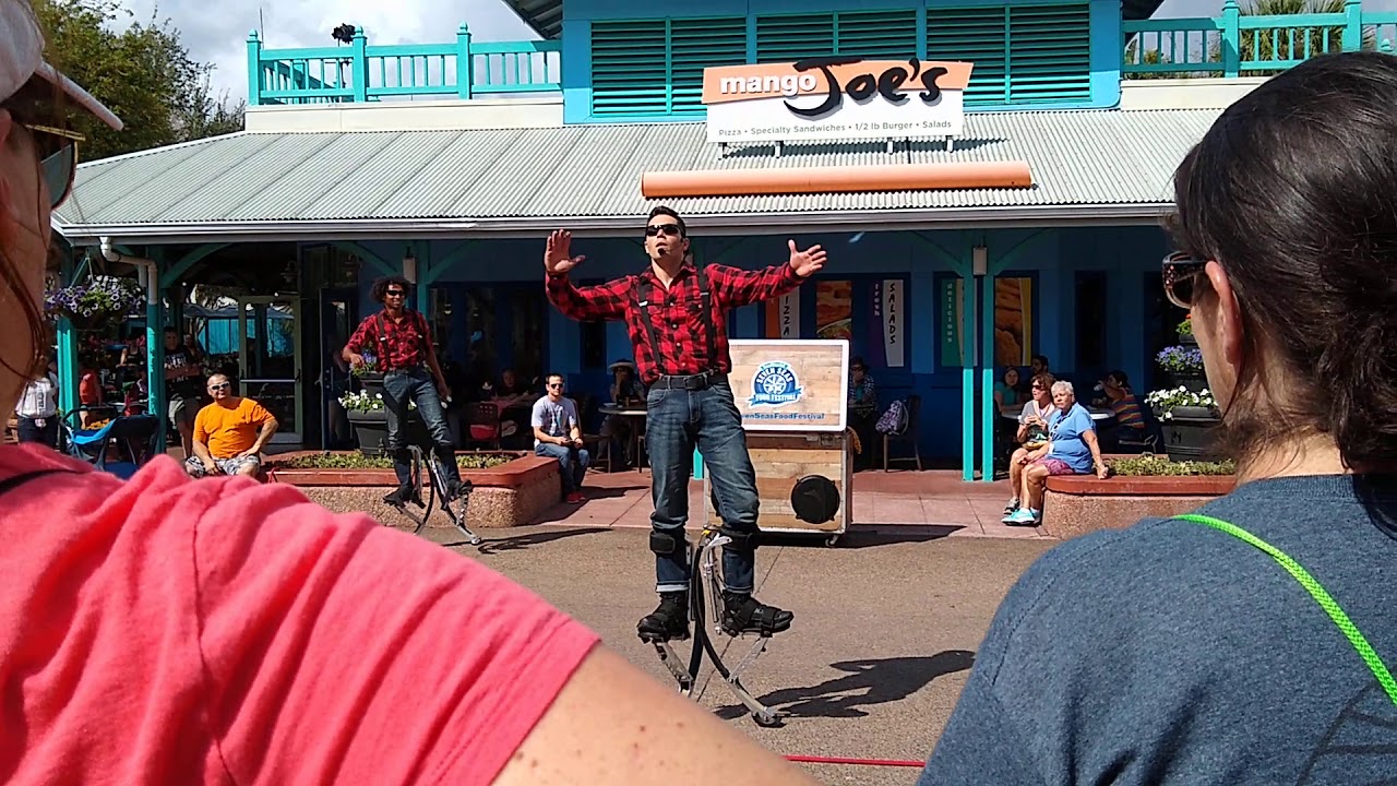 Cool Wacky Jumpy Guys at Sea World Orlando - YouTube