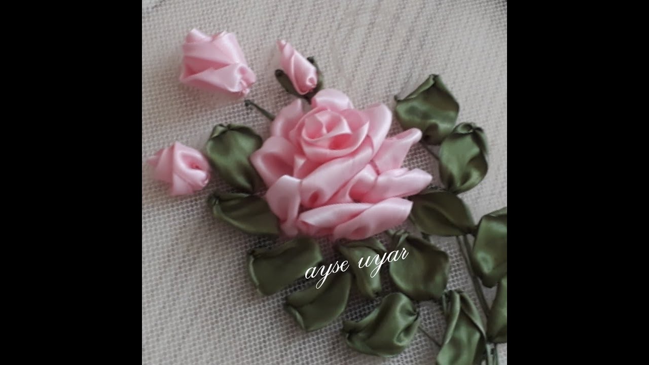 #Kurdela nakışı (YATIK GÜL YAPIMI) #kurdela #elisi #elisimgoznurum #embroidery #handmade