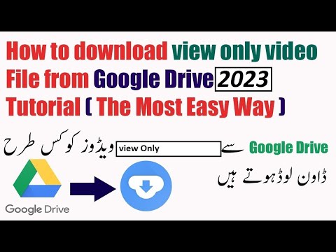 How to download view only video file from Google Drive