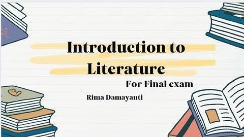final exam| introduction to literature| Rima Damayanti