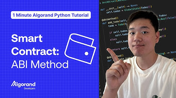 Smart Contract: ABI Method | 1 Minute Algorand Python Tutorial