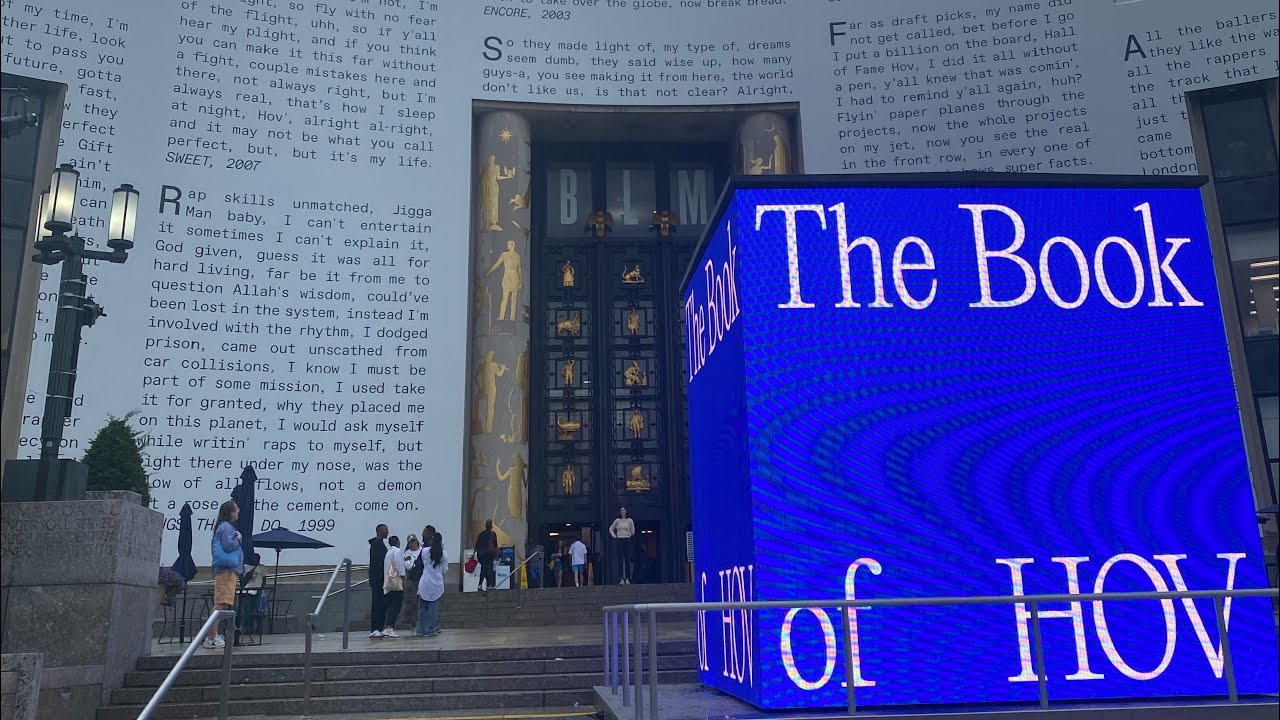 Jay-Z exhibit at Brooklyn Public Library in NYC.