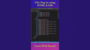 Unites States of America Flag by using HTML CSS #reels #shorts #reel #short #html #css #usa #us