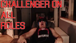 Tyler1 celebrates CHALLENGER ON ALL 5 ROLES