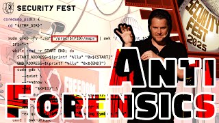 Anti-Forensics - You are doing it wrong (Believe me, I'm an IR consultant) - Stephan Berger