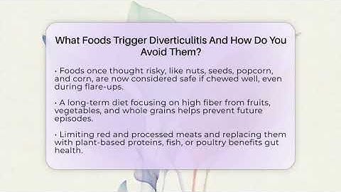 What Foods Trigger Diverticulitis And How Do You Avoid Them? - Diverticulitis Support Network