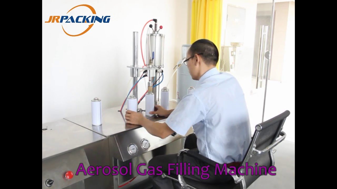 Semi Automatic Aerosol Gas Filling Machine for Aerosol Can Filling Line ...
