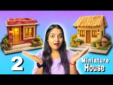 Diy 2 Miniature House Making 😱 Miniature Village House 🩷