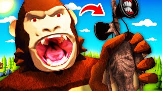 EATING SIREN HEAD In VR GORILLA SIMULATOR (Funny GrowRilla VR Gameplay)