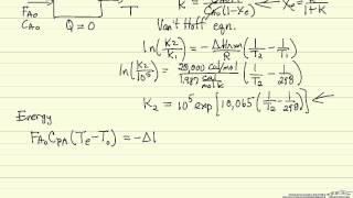 Adiabatic Reactor Temperature