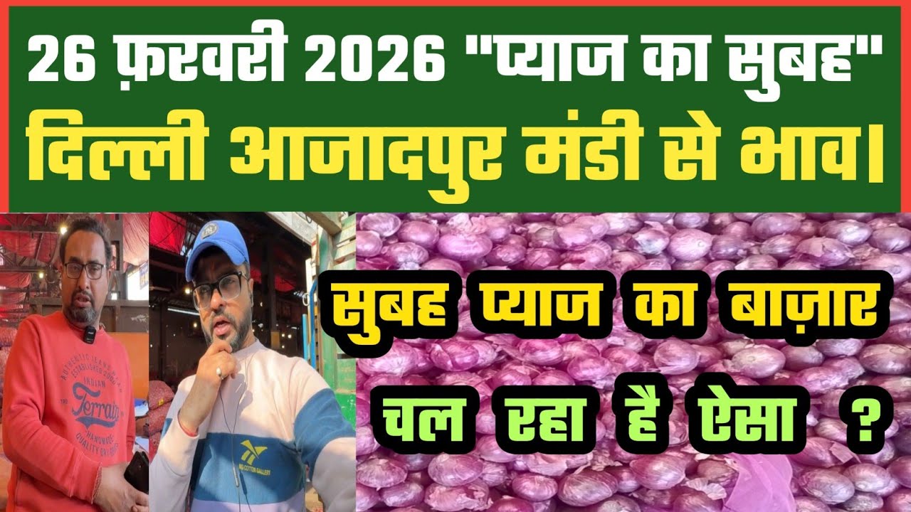 प्याज का बाज़ार कैसा ? Azadpur Delhi Mandi Today में 26-02-2026 के Onion Price DMT TV