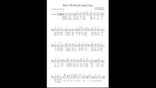 Hark! The Herald Angels Sing | Trombone 🎺 | Christmas Sheet Music with Chords