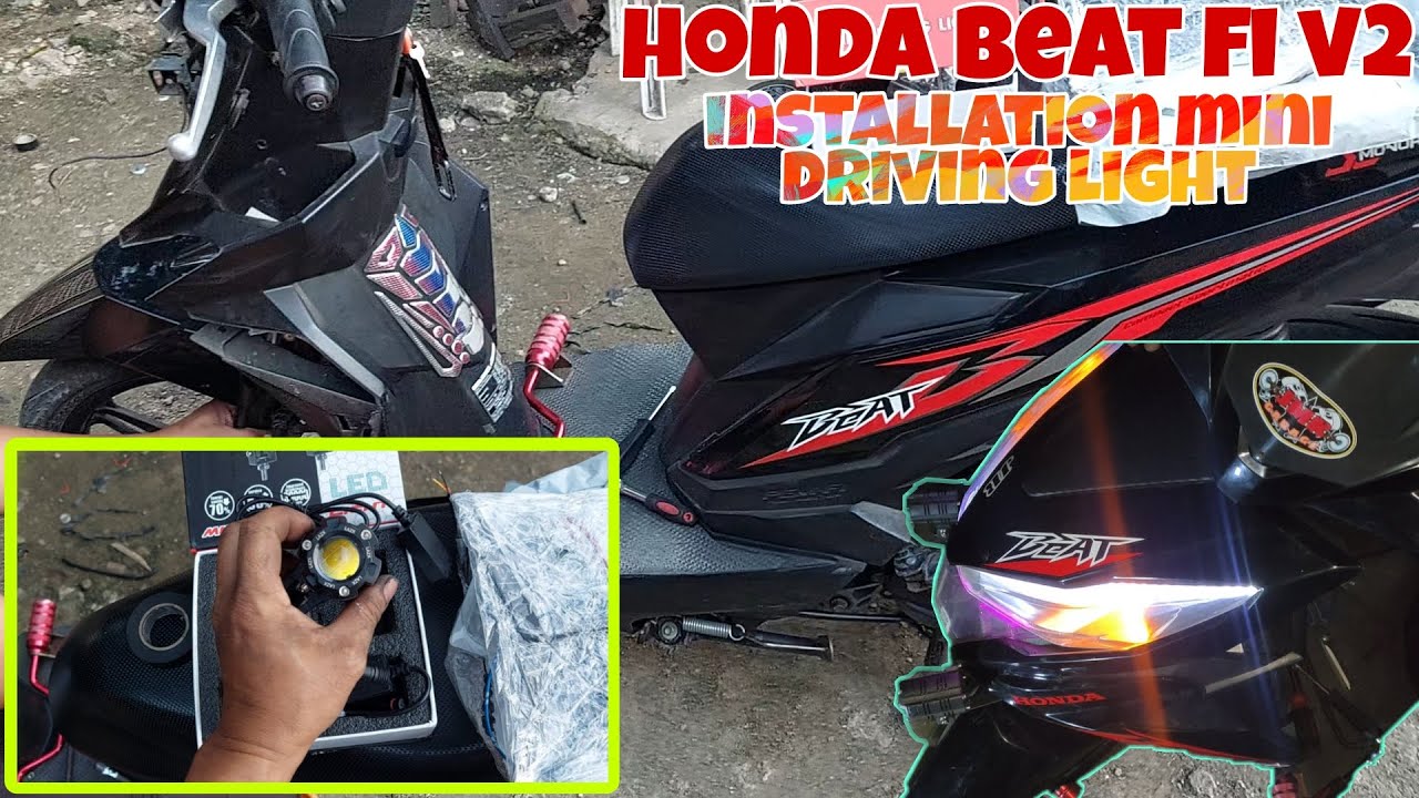 paano magintall ng mini driving light sa honda beat fi v2