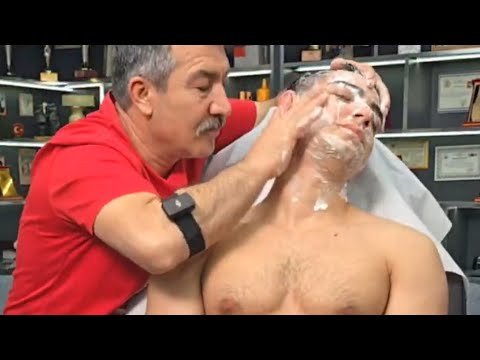 YOUR ASMR SLEEP FRIEND MUNUR ONKAN .HAIR AND BEARD TRIMMING, BACK AND SEAT MASSAGE AND SKIN CARE