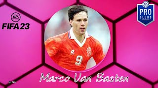 FIFA 23 Pro Club Face Creations - Marco Van Basten - OLD SCHOOL PROJECT - Pro Club Look alike