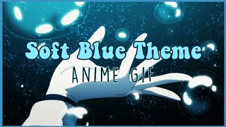 Aesthetic Soft Blue Anime Clips || Soft blue theme gif, free to use for editing screenshot 5