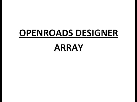 ORD - MicroStation - 7.7 - Array