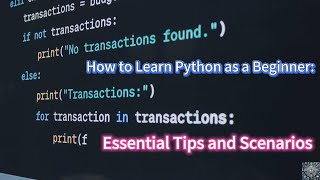 Learn Python as a Beginner: Essential Tips!  #python #pythonbeginner