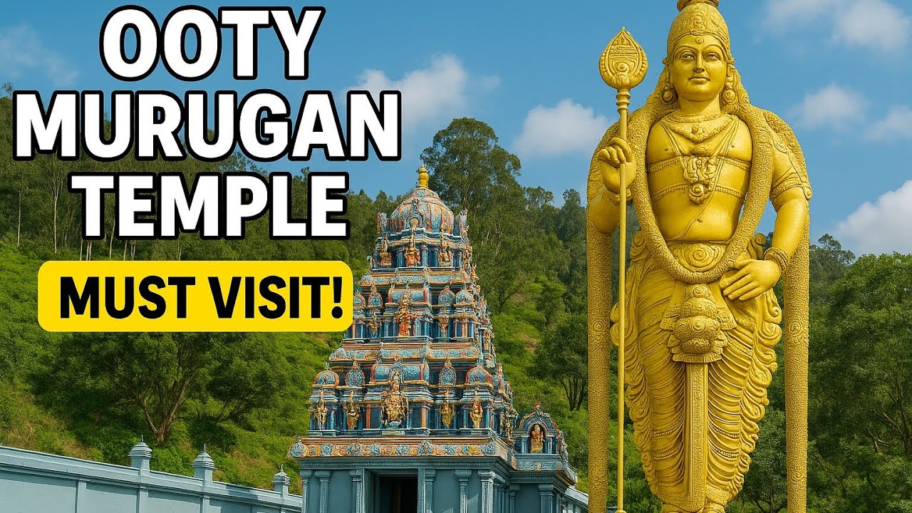 Elk Hill Ooty Murugan temple 🌸🙏🏼Golden Murugan statue in Nilgiris 🌸😍Hidden divine spot in Ooty ❤️