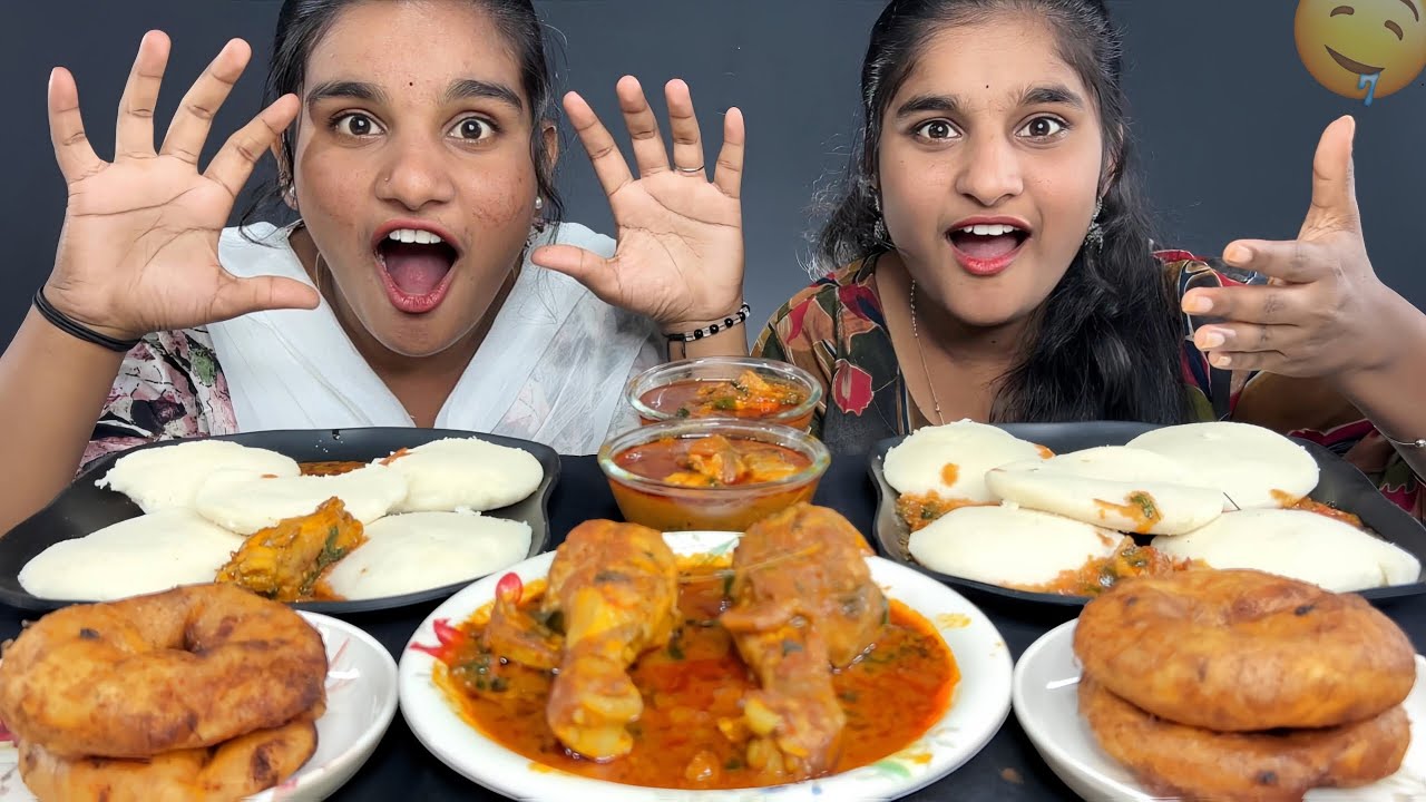 SPICY Chicken Curry Idli Vada Eating Challenge | Revenge Punishment 😈