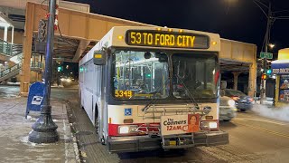 CTA Bus Ride 53 Pulaski From Lake Green Line To 28th Street CTA New Flyer D40LF 2006 #1262