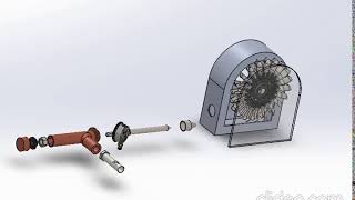 Initial Pelton Wheel Turbine Design Exploded View