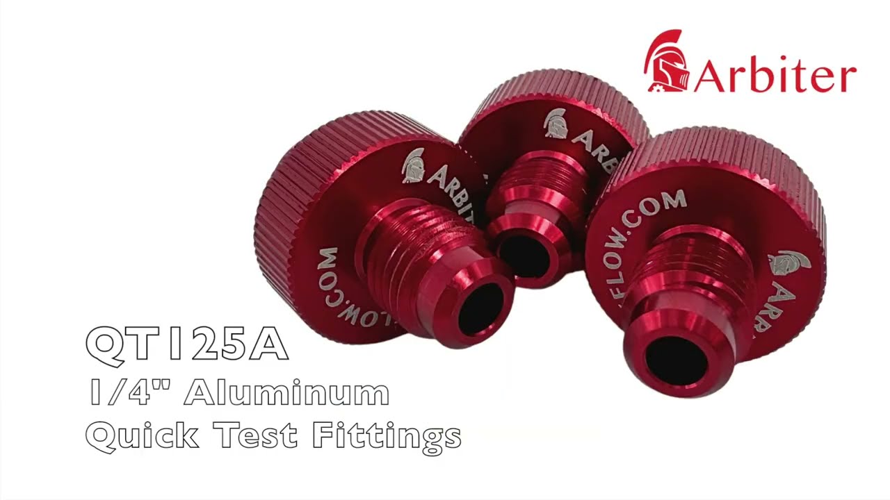 QT125A -  1/4" NPT x 1/4" SAE Flare Quick Test Fittings for Backflow Assembly Testing