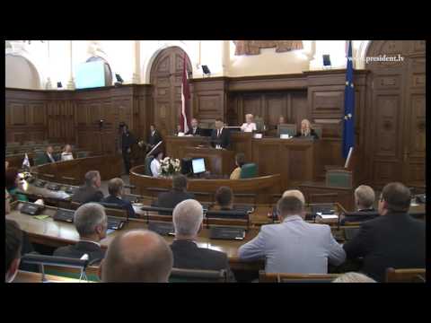 Valsts prezidenta inaugurācijas uzruna Saeimā 08/07/2015