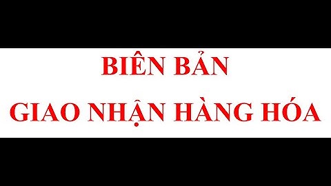 Bản xác nhận giao hàng hóa theo thông tư 200