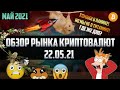 Обзор рынка криптовалют 22.05.21. Май 2021. Бритье продолжается. Хомяки в панике! Бегом продавать!