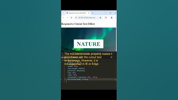 How to create a responsive Cutout text in HTML & CSS #shorts