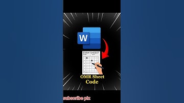 Ms word me omr sheet kaise banaye #shorts #youtubeshorts #shortvideo #computer #omrsheet