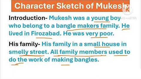 Character sketch of mukesh || character sketch of mukesh in lost spring class 12