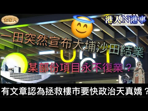 一田突然宣布大埔沙田結業？預視一個時代的終結。？拯救香港樓市要趁早？即係要幾早？