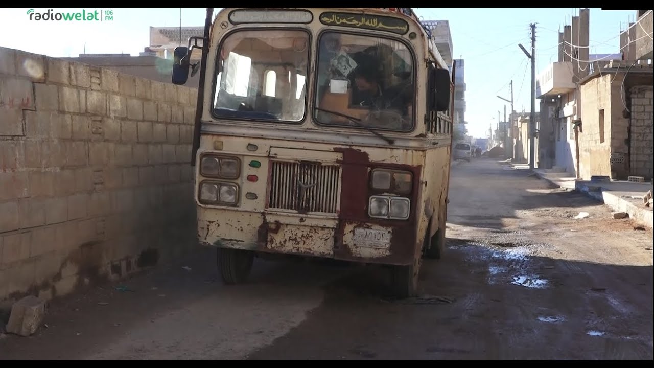 باص قرية سنجق سعدون -عامودا من الباصات التي لاتزال تخدم أهالي القرية منذ 20 سنة