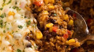 Mexican Ground Beef Rice Casserole